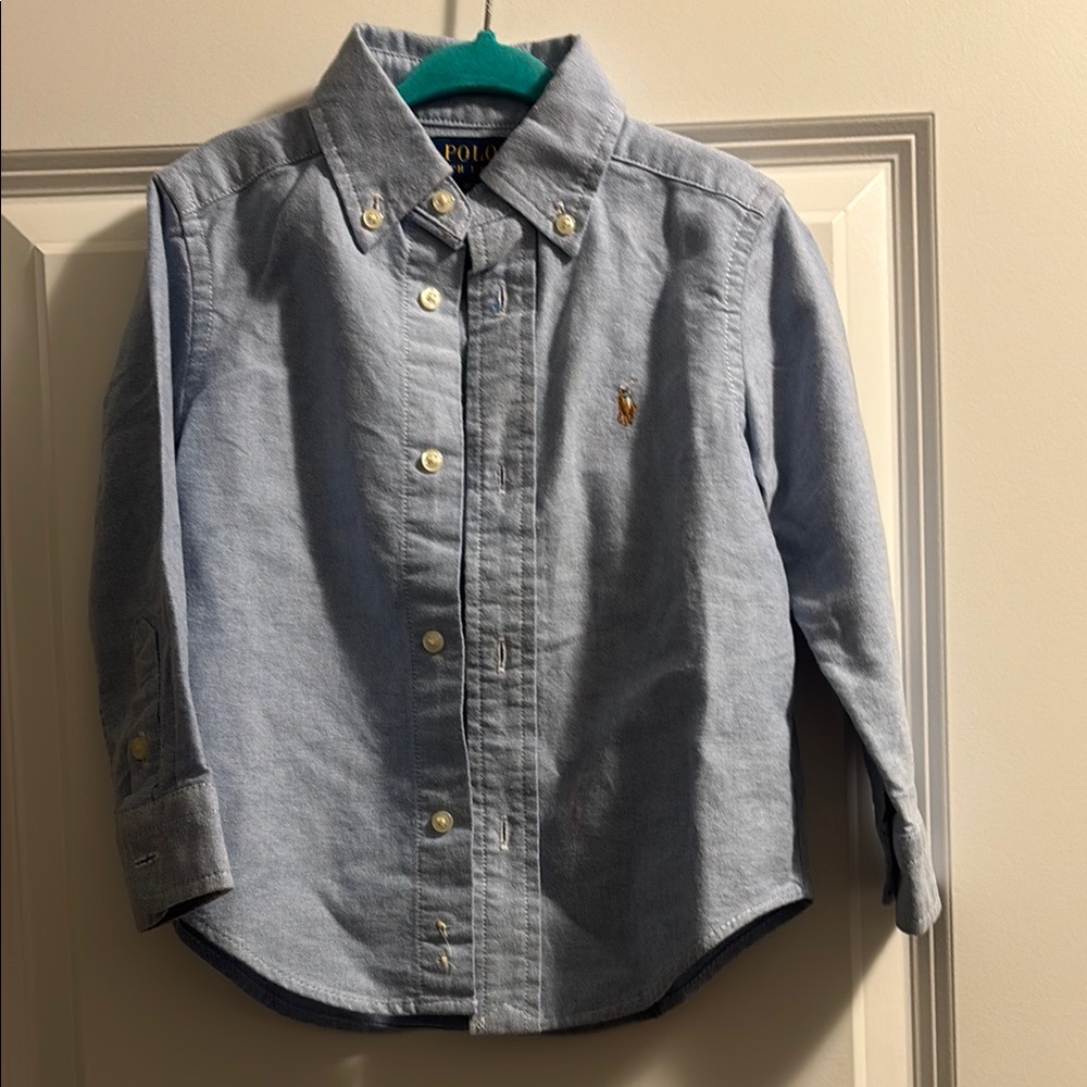 Polo by Ralph Lauren Blue Button-Down Shirt Classic Cotton